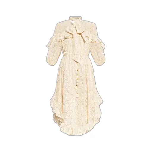 Lace Dress With Ruffles