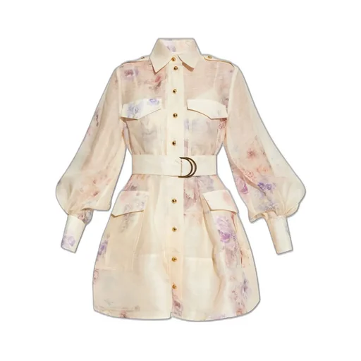 Floral Print Shirt Dress