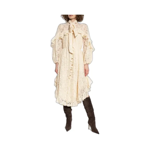 Lace Dress With Ruffles