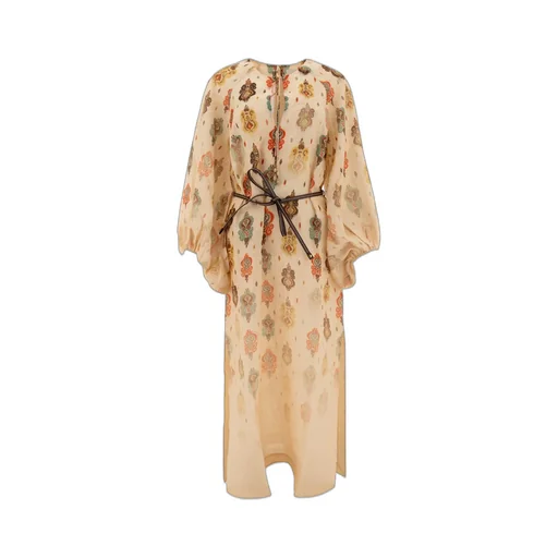 Printed Silk Kaftan Dress