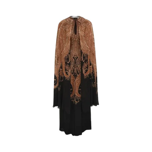 Printed Cape Dress
