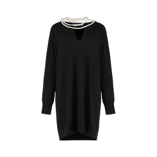 Knit Dress With Pearl Embellishment