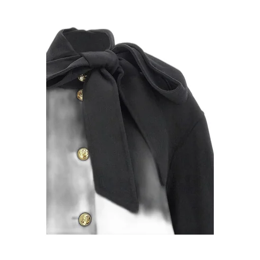 Cape Coat With Bow Detail