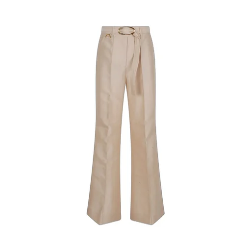 High-Waisted Flared Trousers