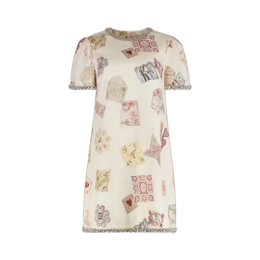 A-Line Dress With Postcard Print