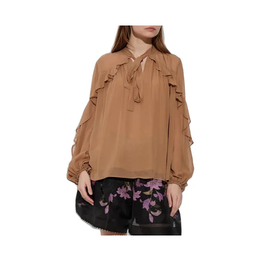 Silk Ruffle Blouse
