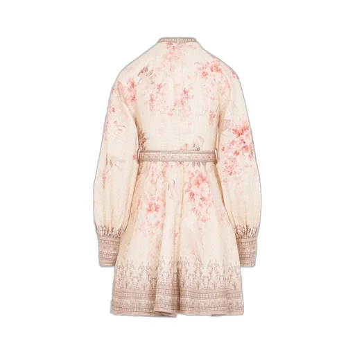 Floral Print Belted Mini Dress