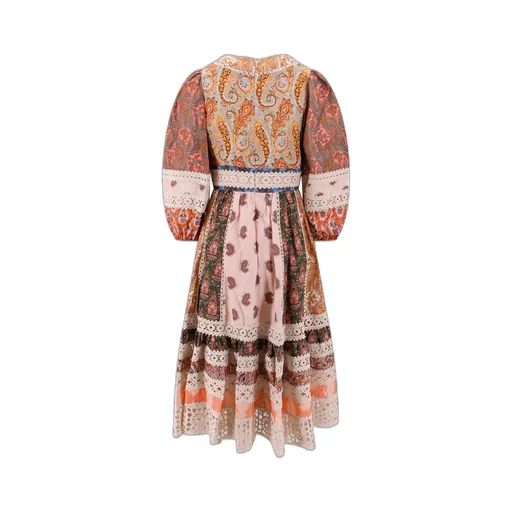 Paisley Print Midi Dress