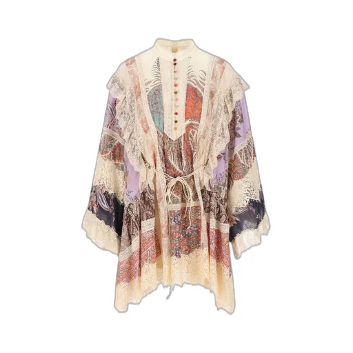 Paisley Print Mini Dress