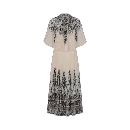 Pleated Cape Dress