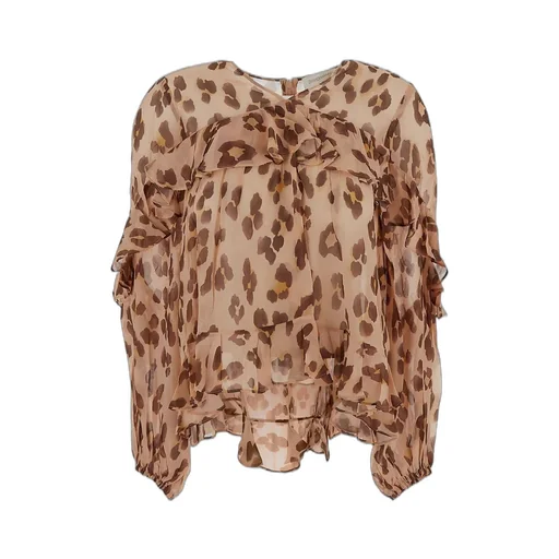 Leopard Print Ruffle Blouse