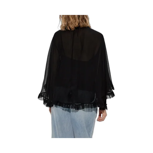 Ruffled Sheer Blouse