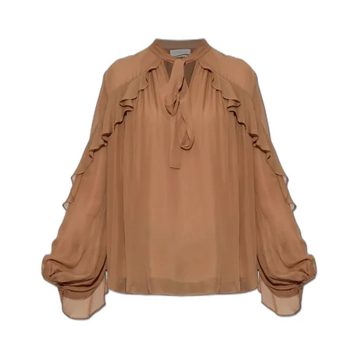 Silk Ruffle Blouse