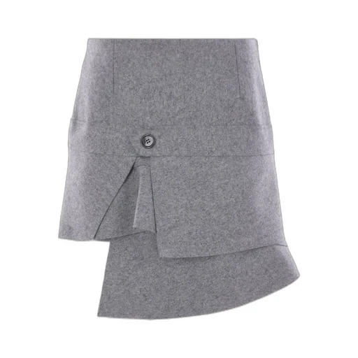 Asymmetric Wool Skirt