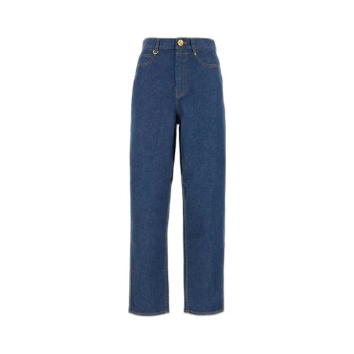 High-Waisted Straight Leg Jeans