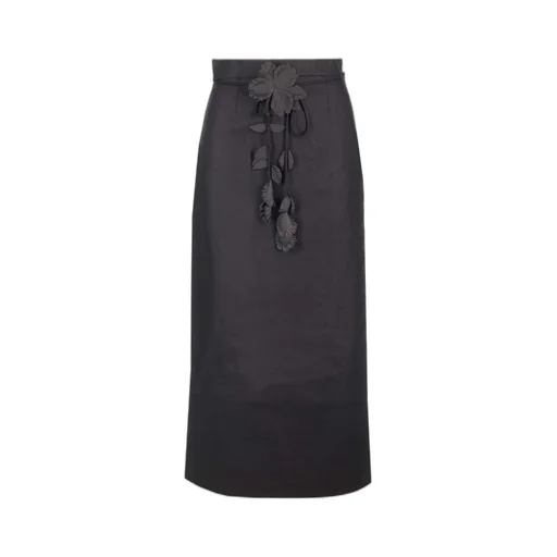 Maxi Skirt With Floral Appliqué