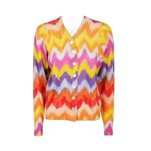 Zigzag Knit Cardigan