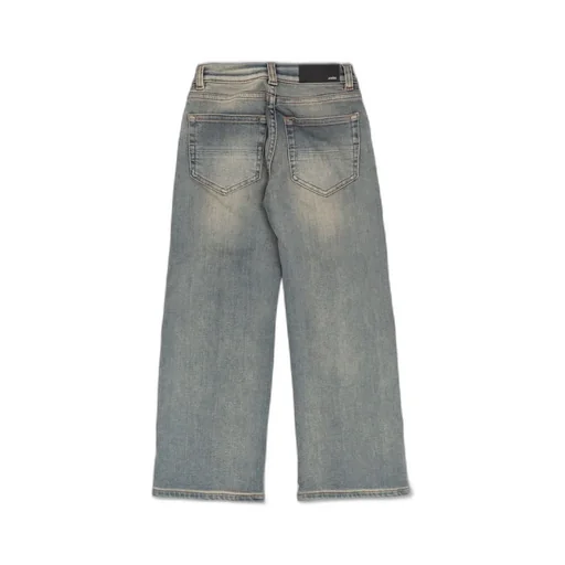 Bone Print Wide Leg Jeans