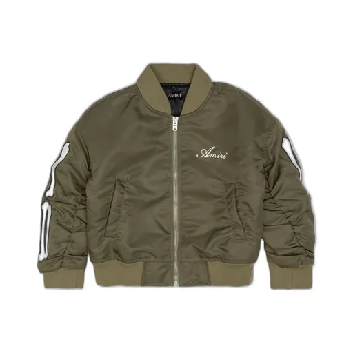 Bomber Jacket With Bone Detail
