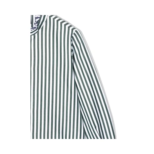 Striped Ruffle Collar Shirt