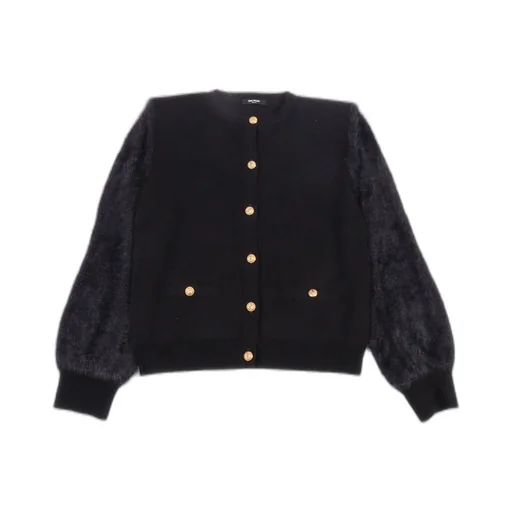 Cardigan With Feathered Sleeves