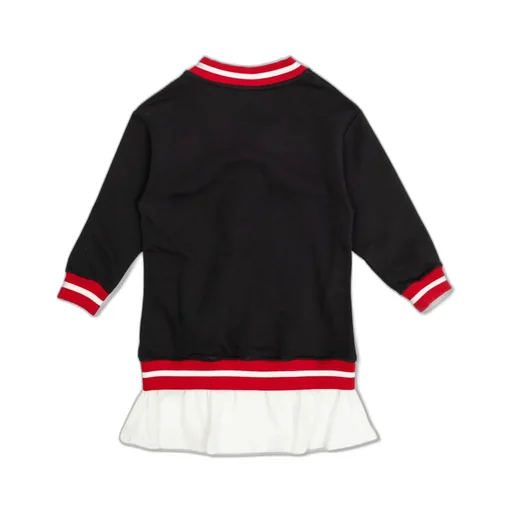 Sweatshirt Dress With Ruffle Skirt