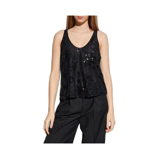 Sequined Lace Tank Top