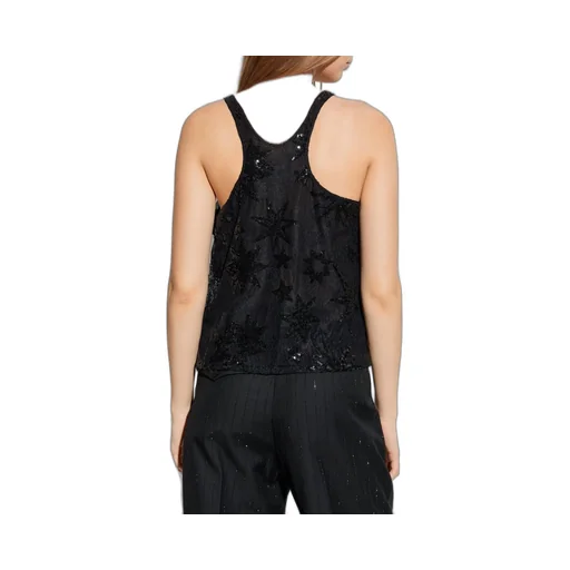 Sequined Lace Tank Top