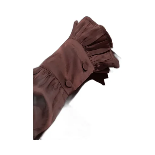 Silk Shirt With Ruffled Cuffs