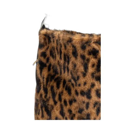 Leopard Print Faux Fur Shoulder Bag