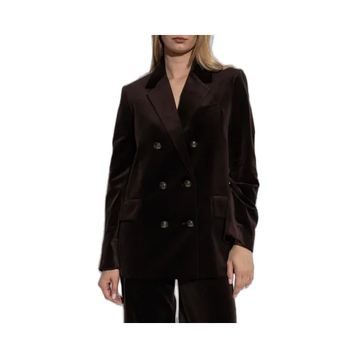 Double-Breasted Velvet Blazer