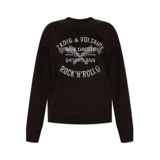 Sweatshirt With Rhinestone Embellishment