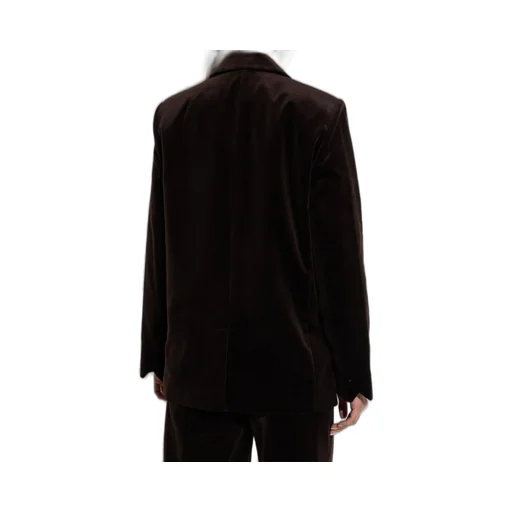 Double-Breasted Velvet Blazer
