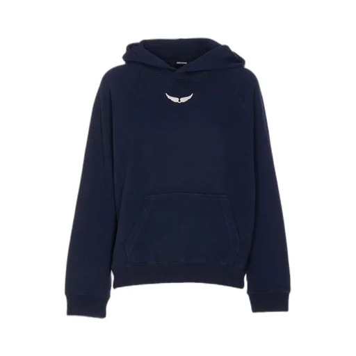 Hooded Sweatshirt With Wing Motif