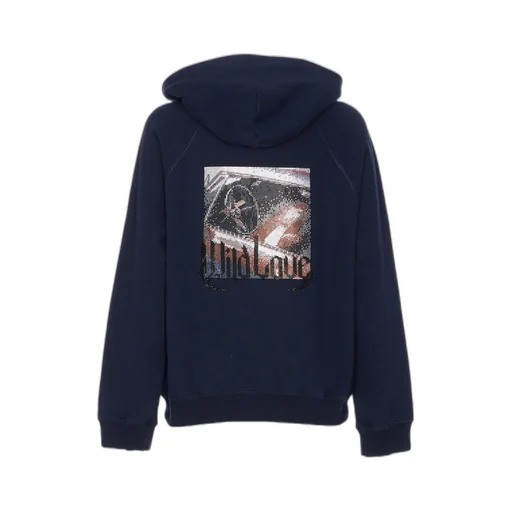 Hooded Sweatshirt With Wing Motif