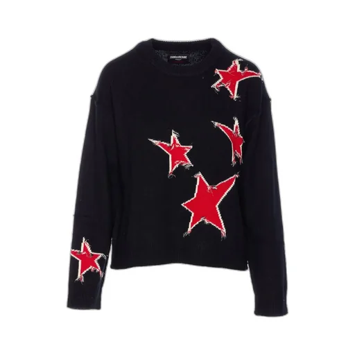 Sweater With Star Patches