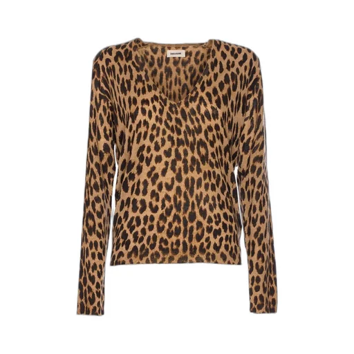 Leopard Print V-Neck Sweater