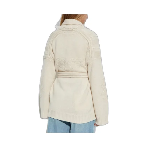 Cardigan With Fringe Trim