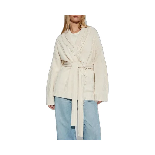 Cardigan With Fringe Trim