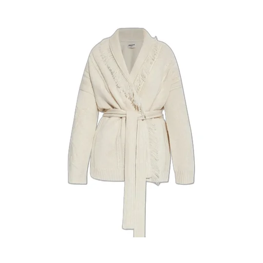 Cardigan With Fringe Trim