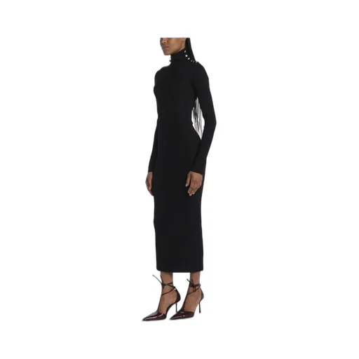 Turtleneck Dress With Open Back