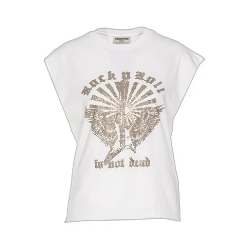 T-Shirt With Rhinestone Graphic