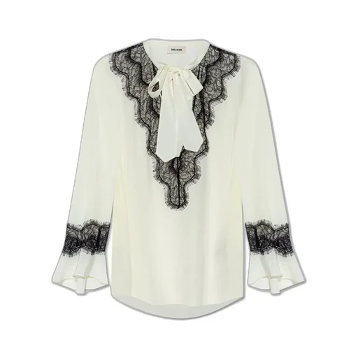 Blouse With Lace Trim
