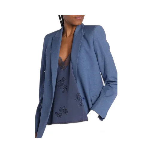 Blazer With Embellished Cuffs