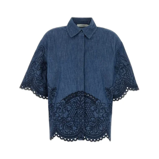 Denim Shirt With Embroidery