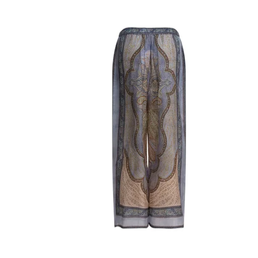 Paisley Print Silk Pajama Pants