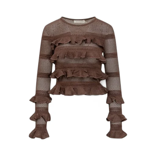 Ruffled Knit Top