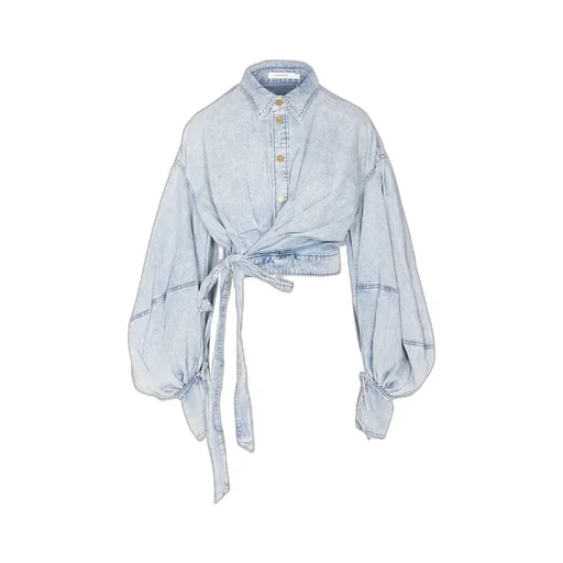 Denim Wrap Shirt