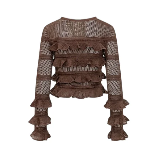 Ruffled Knit Top