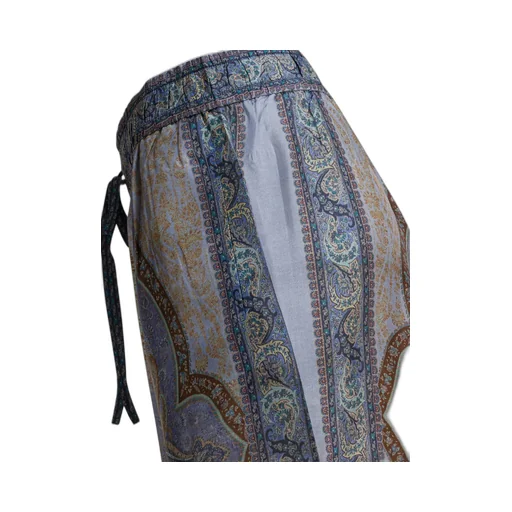 Paisley Print Silk Pajama Pants